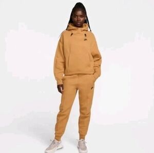 Nike Sportswear Tech Fleece Women's Hoodie & Joggers Set Flax Xs